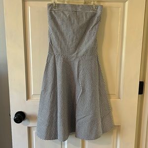 Gray and white dress